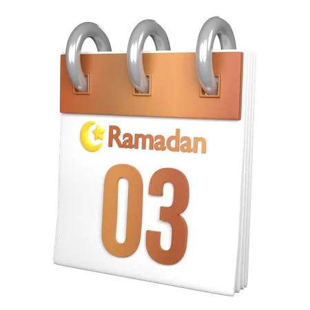 Day 3 Ramadan  3D Icon