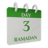 day 3 ramadan 3d logo