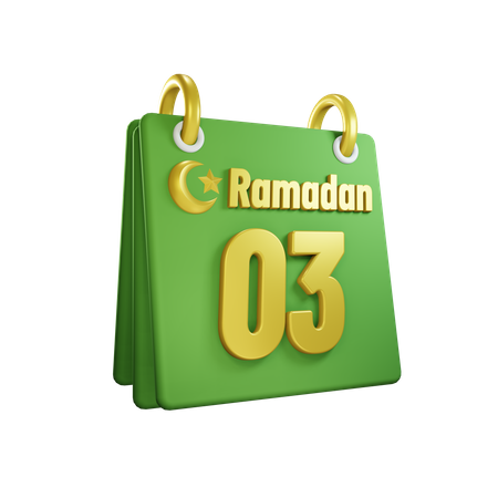 Day 3 Ramadan Calendar  3D Illustration