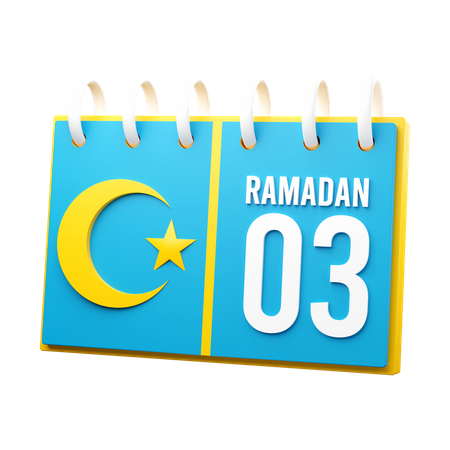 Day 3 Ramadan Calendar  3D Illustration