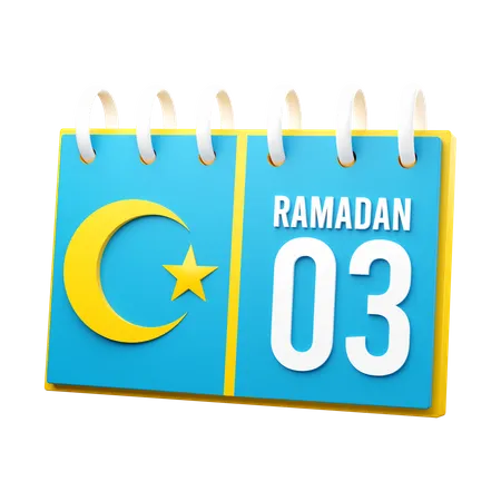 Day 3 Ramadan Calendar  3D Illustration