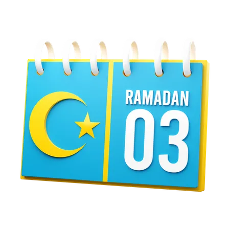 Day 3 Ramadan Calendar 3D Illustration