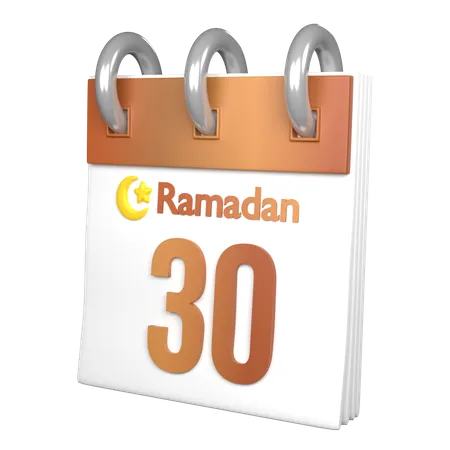 Day 30 Ramadan  3D Icon