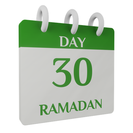 Day 30 Ramadan  3D Icon