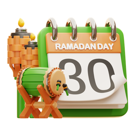 DAY 30 RAMADAN  3D Icon
