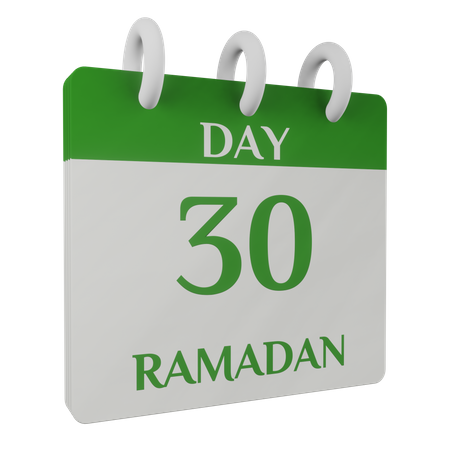 Day 30 Ramadan  3D Illustration