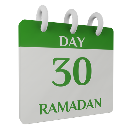 Day 30 Ramadan 3D Illustration