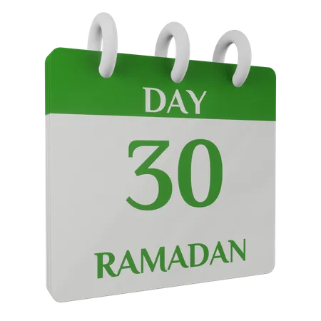 Day 30 Ramadan  3D Illustration