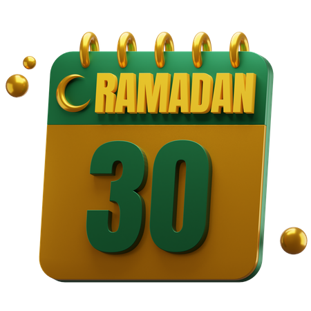 Day 30 Ramadan  3D Icon