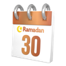 day 30 ramadan 3d logo