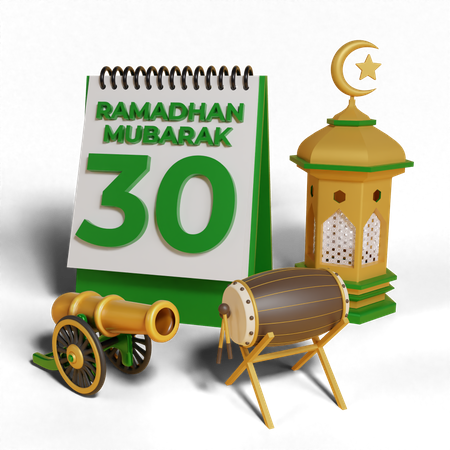 Day 30 Ramadhan  3D Icon