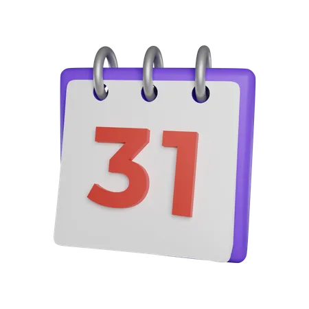 Calendar Number For Office And Time Management 3D Icon