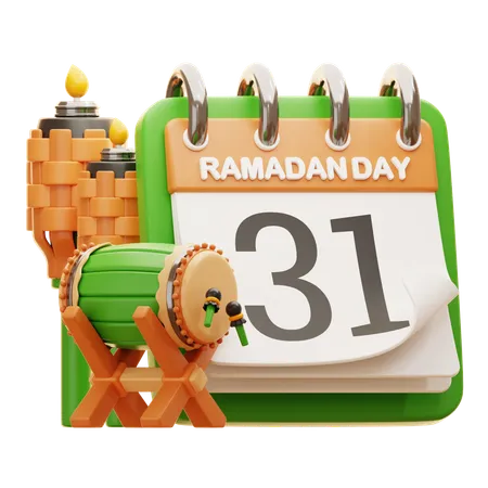 DAY 31 RAMADAN  3D Icon