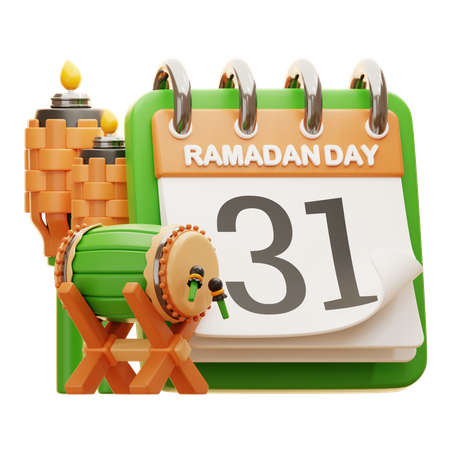 DAY 31 RAMADAN  3D Icon