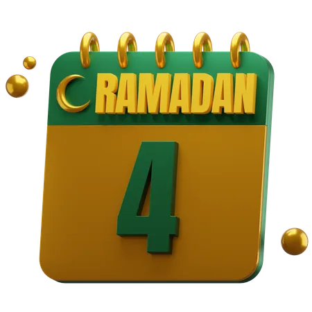 Day 4 Ramadan  3D Icon