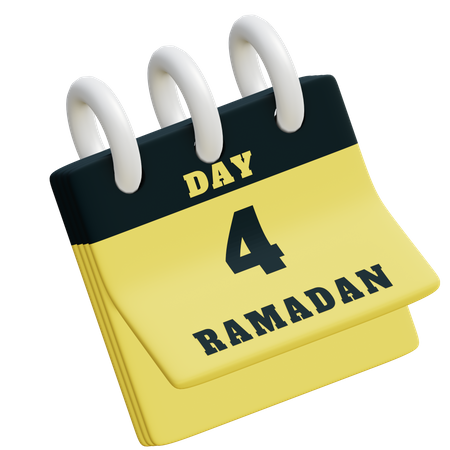 Day 4 Ramadan calendar 3D Illustration