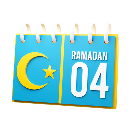 Day 4 Ramadan Calendar  3D Illustration