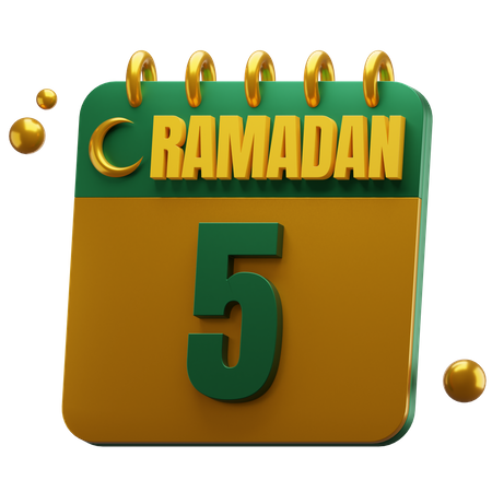 Day 5 Ramadan  3D Icon