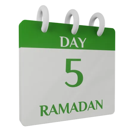 Day 5 Ramadan  3D Illustration
