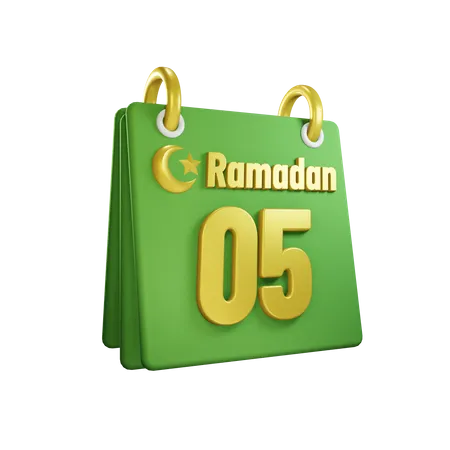 Day 5 Ramadan Calendar  3D Illustration