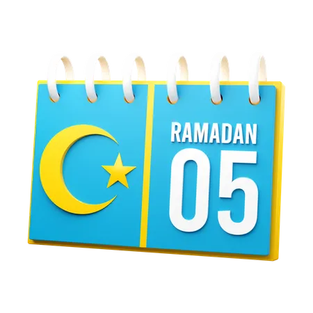 Day 5 Ramadan Calendar  3D Illustration