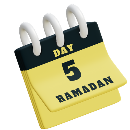 Day 5 Ramadan calendar 3D Illustration