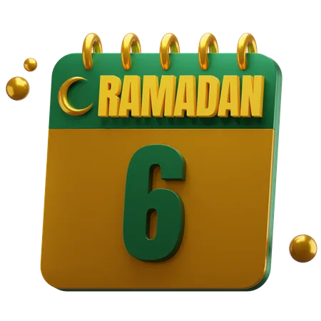 Day 6 Ramadan  3D Icon