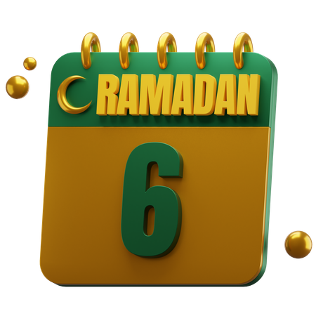 Day 6 Ramadan  3D Icon