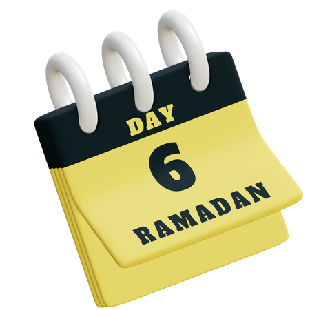 Day 6 Ramadan calendar 3D Illustration