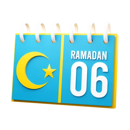 Day 6 Ramadan Calendar  3D Illustration