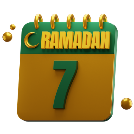 Day 7 Ramadan  3D Icon