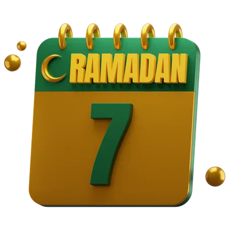 Day 7 Ramadan  3D Icon