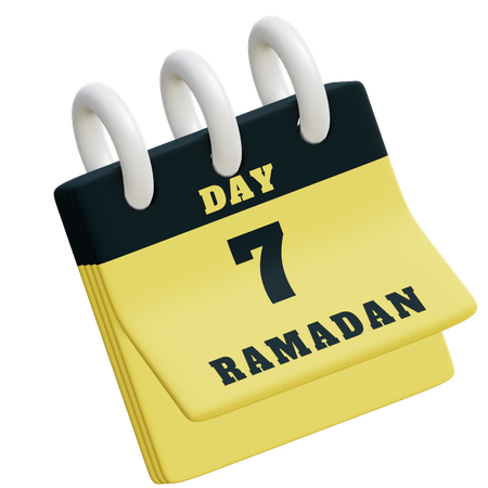 Day 7 Ramadan calendar 3D Illustration