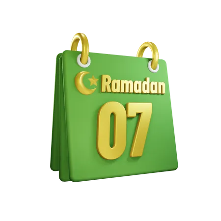 Day 7 Ramadan Calendar  3D Illustration