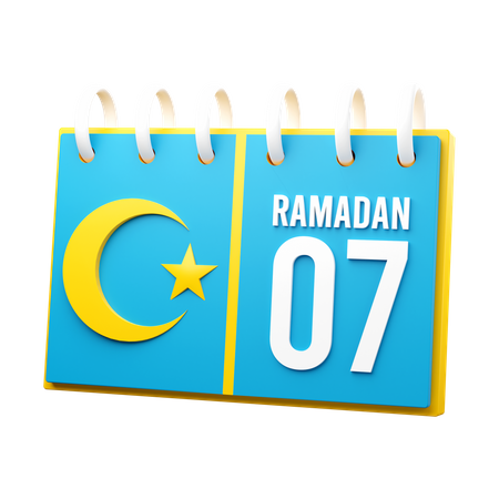 Day 7 Ramadan Calendar  3D Illustration