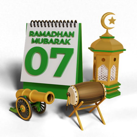 Day 7 Ramadhan  3D Icon