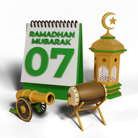 Day 7 Ramadhan  3D Icon