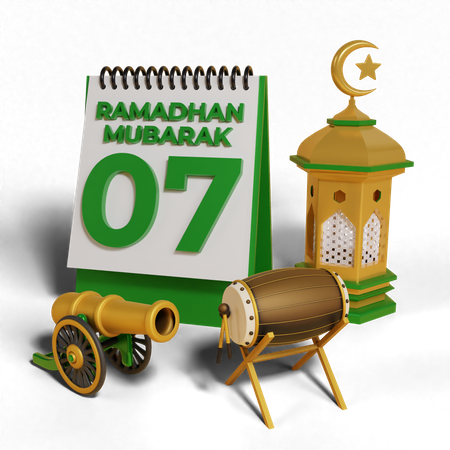 Day 7 Ramadhan 3D Icon