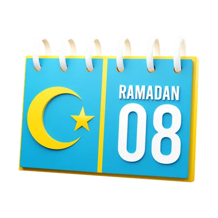 Day 8 Ramadan Calendar  3D Illustration