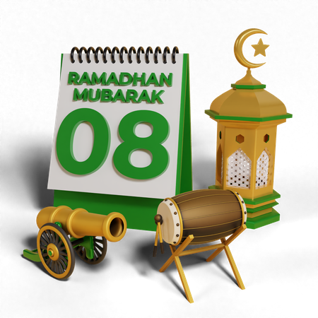 Day 8 Ramadhan 3D Icon