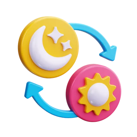 Day And Night  3D Icon