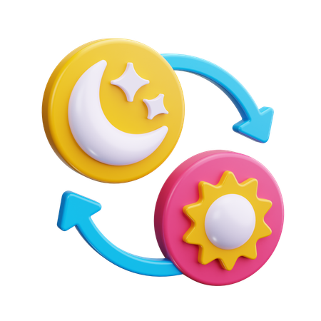 Day And Night  3D Icon