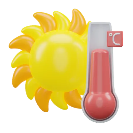 Day Celsius Temperature  3D Icon