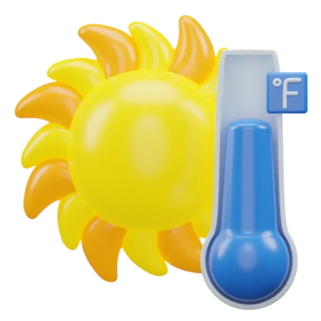 Day Fahrenheit Temperature  3D Icon