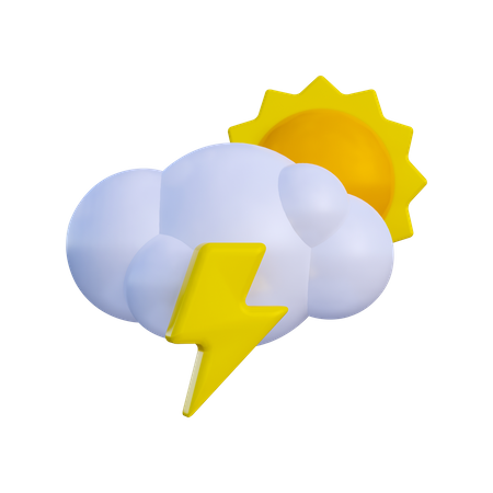 Daytime Lightning  3D Icon