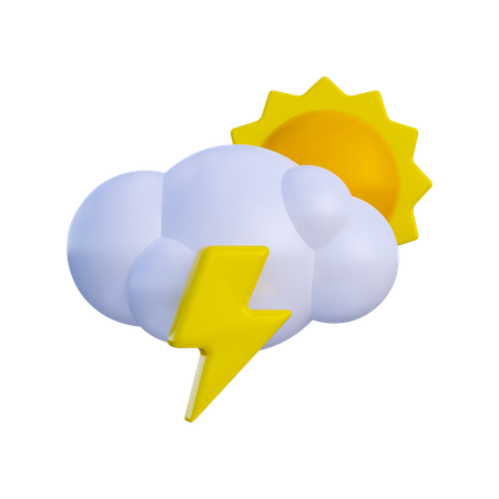 Daytime Lightning  3D Illustration