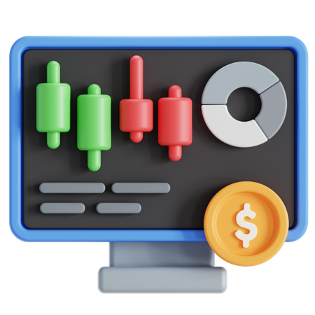 Daytrading  3D Icon