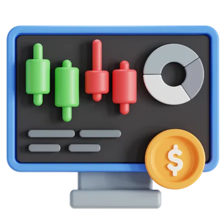 Daytrading For Stock Market 3D Icon