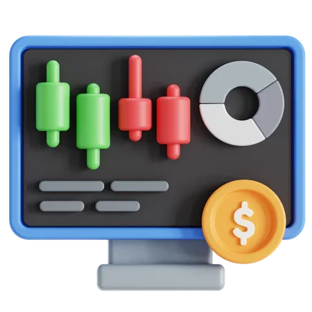 Daytrading  3D Icon