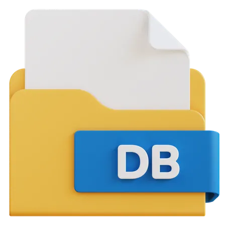3 D Db File Extension Folder 3D Icon